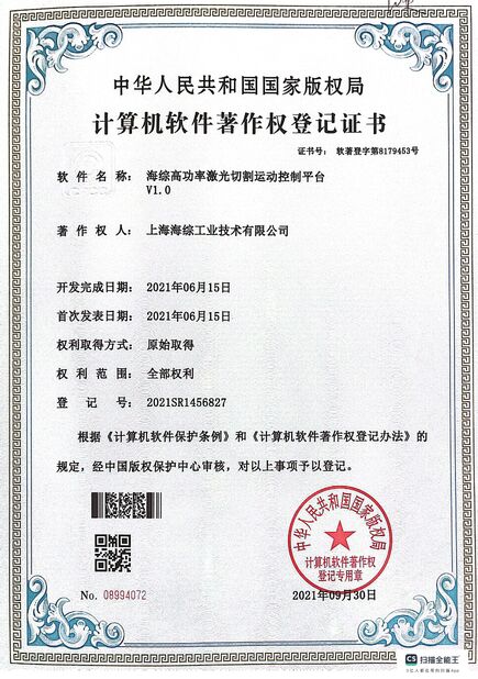 Κίνα Hyzont(Shanghai) Industrial Technologies Co.,Ltd. Πιστοποιήσεις